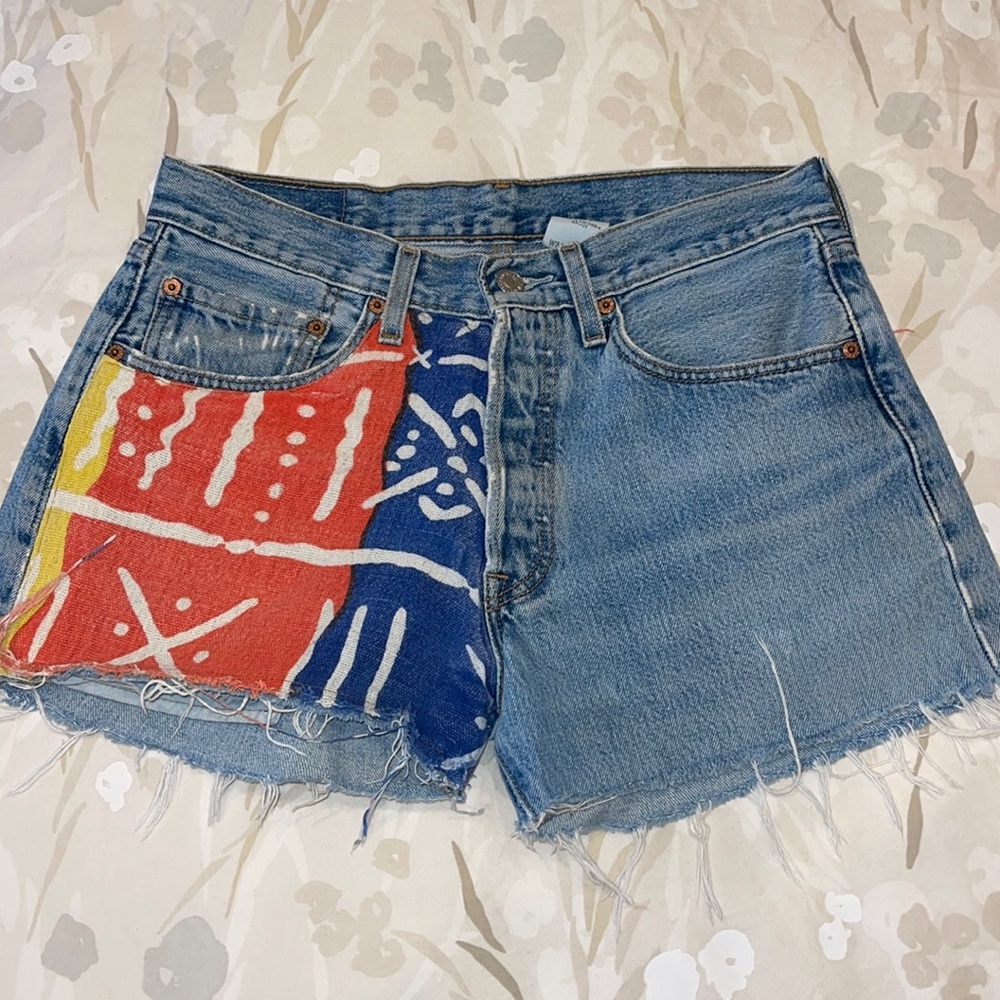 Vintage Levi’s Patchwork Denim Shorts - image 1